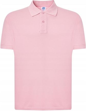 Koszulka Polo - Różowa, męska, 100% bawełna, Roz L