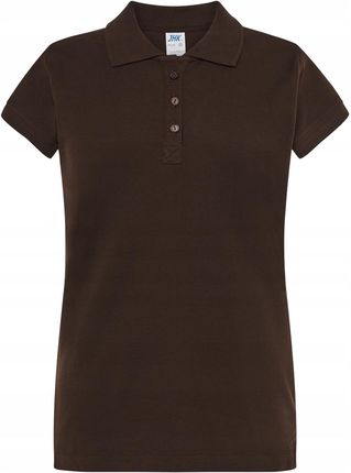 Koszulka Polo - Brązowa, damska, bawełna, Roz XL