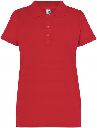 Koszulka Polo - Czerwona, damska, bawełna, Roz S