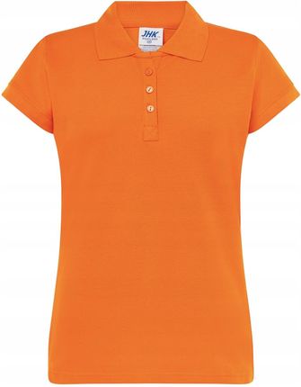 Koszulka Polo - Pomarańczowa, damska, bawełna, S