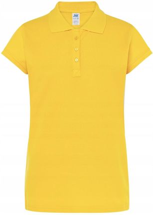 Koszulka Polo - Żółta, damska, bawełna, Roz S