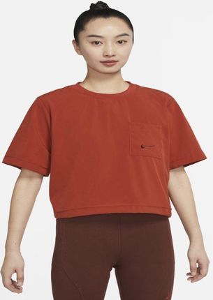 Nike Damska koszulka o luźnym kroju z tkaniny Nike Sportswear Everyday Modern - Czerwony
