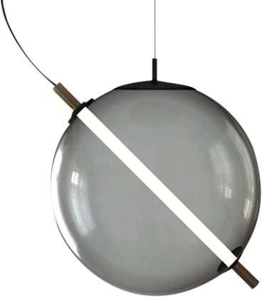 Copel Nowoczesna lampa wisząca kula LED 7W czarna  (CGBOOZLED)
