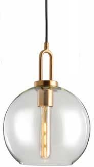 Copel Szklana lampa wisząca kula złota przezroczysta  (CGCLEARBOWL)