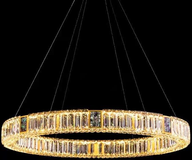 Copel Wisząca lampa ledowa złoty ring 66W crystals (CGPATLED60 ...