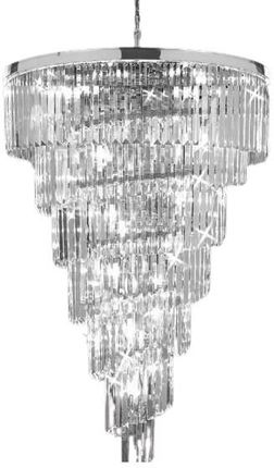 Copel Chromowana lampa wisząca kryształowy zwis  (CGHERESPICHROME)