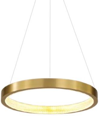 Copel Złota lampa wisząca pierścień LED 30W do pokoju  (CGZING60A1)