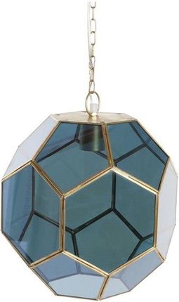 Dkd Home Decor Lampa Sufitowa Szkło Niebieski Złoty Mosiądz 50 W (28 x 28 x 31 cm) (S3031615)