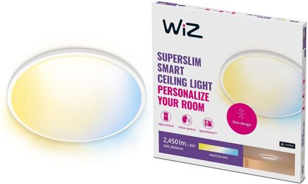 WiZ Plafon SuperSlim 22 W, zimna - ciepła biel, biały (929003226701)