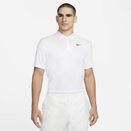 Nike Męska Koszulka Polo Do Tenisa Nikecourt Dri Fit Biel
