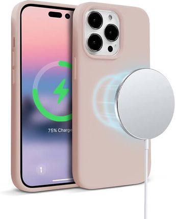 Crong Color Cover Magnetic - Etui iPhone 14 Pro Max MagSafe (piaskowy róż) (CRG-COLRM-IP1467P-PNK) (10480)