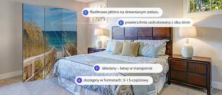 Parawan 3-częściowy - Purpurowe drewno [Room Dividers] 135x172 - zdjęcie 4