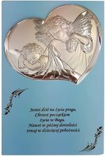 Obrazek Anioł Stróż Pamiątka Chrztu | Rozmiar: 18x11.5 cm | Kolor: Niebieski | SKU: VL812/2C/S3