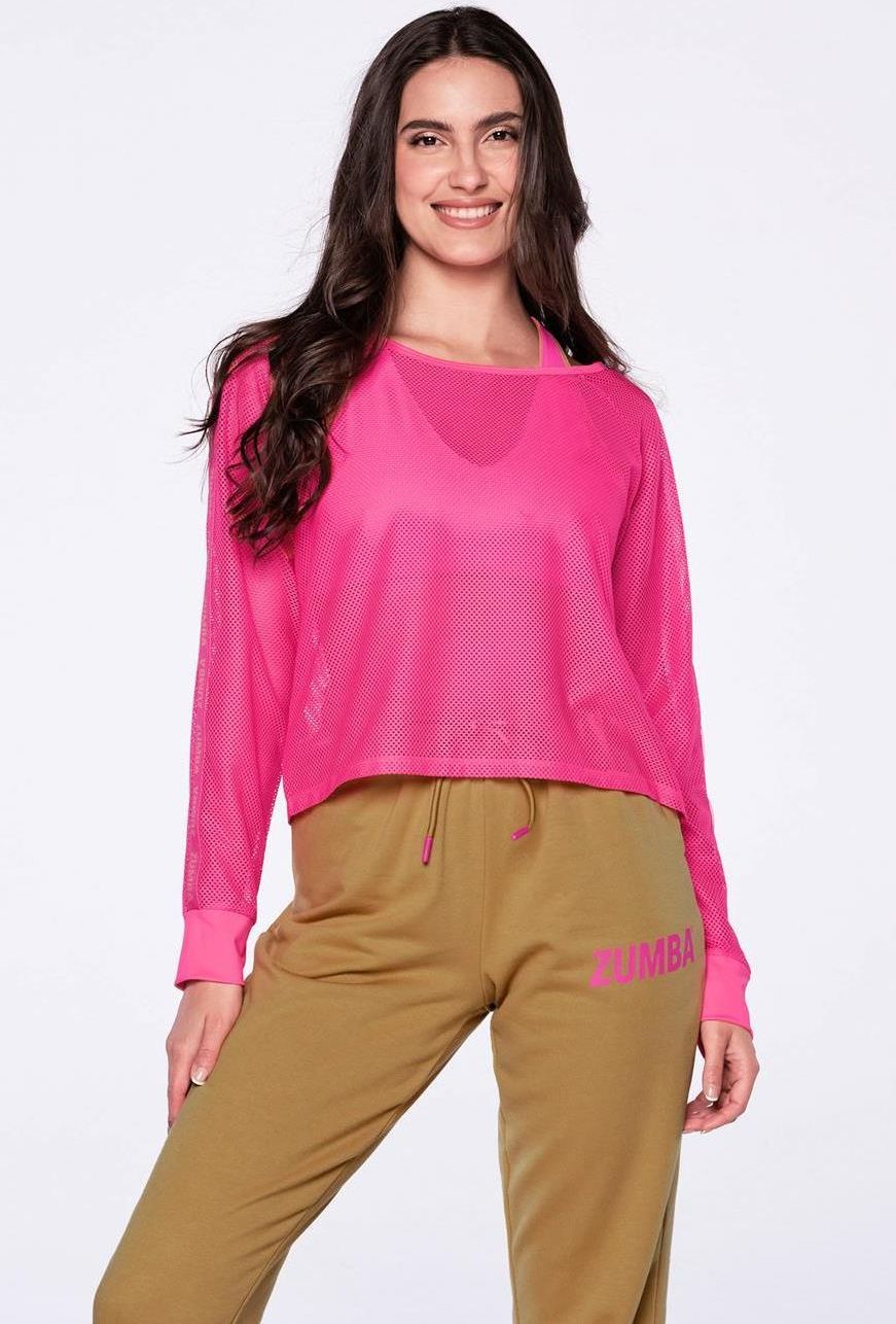 Zumba Wear Bluzka Sportowa Z Siateczki Różowa Zumba Core Mesh Ceny i