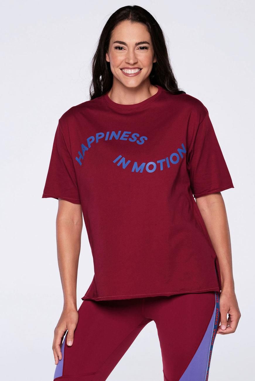 Zumba Wear Koszulka Sportowa Bordowa Zumba In Motion Ceny i opinie