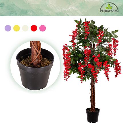 Plantasia Sztuczne Drzewo Wisteria Glicynia Czerwona 120Cm 3262