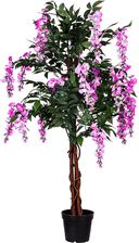 Plantasia ® Sztuczne Drzewo Glicynia Wisteria Róż 120Cm Kwiaty 3263