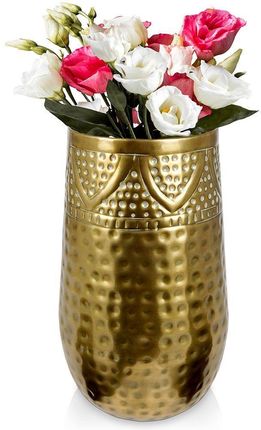 Vilde Wazon Na Kwiaty Dekoracyjny Metalowy Złoty 18X30Cm 12416