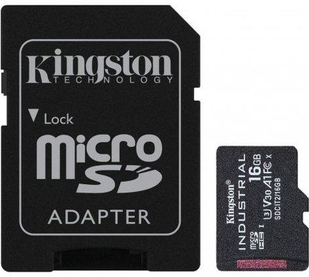 Kingston  Industrial microSD 16GB Class 10 UHS-I U3 + adapter (SDCIT216GB)