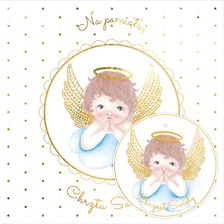 Zdjęcie Karnet Kw Chrzest Aniołek Na Chmurce - Darłowo