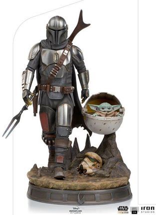 Figurka Mandalorian and The Child 57 cm  Star Wars: The Mandalorian Legacy Replica 1/4 Iron Studios