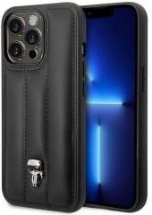 Karl Lagerfeld Karl Lagefeld nakładka do iPhone 14 Pro Max 6,7" KLHCP14XPSQPK czarna hardcase Puffy Ikonik Pin (40319)