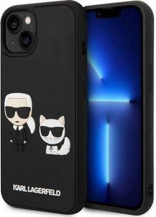 Etui Karl Lagerfeld Hard Case Karl & Choupette Ikonik 3D do iPhone 14 Plus, czarne (43657)