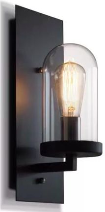 Copel Ścienna lampa retro do pokoju szklana czarna  (CGSHADWALL)