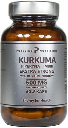 Kurkuma + piperyna + imbir Ekstra strong - 60 kapsułek - Pureline Nutrition