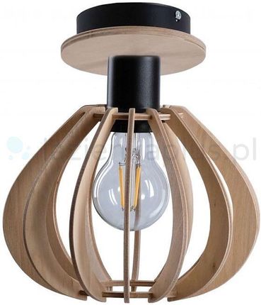 Keter Lighting Nicoleta lampa podsufitowa czarny, drewno (820)