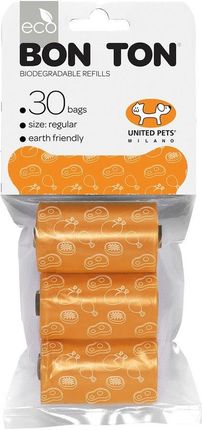 United Pets Torby Higieniczne Bon Ton Regular Pies Pomarańczowy 3x10 Uds (S6101732)