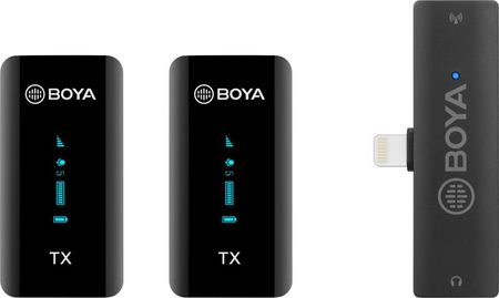 Boya BY-XM6-S4 - 2.4GHz Dual-channel Wireless Microphone for iOS/Lightning devices 1+2