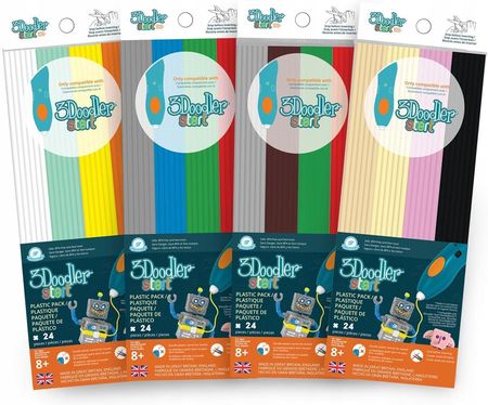 3Doodler START FILAMENT EKO | 2.5MM | 75 SZTUK | 3 KOLORY CHERRY RED/SIMPLY WHITE/OCEAN BLUE (3DSECOMIX175) - zdjęcie 2