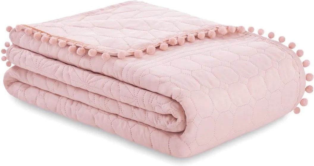 AmeliaHome Velvet sprei, polyester, Laila blauw, 170x210 cm