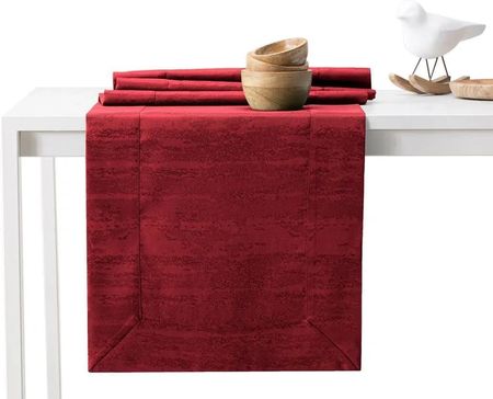 Ameliahome Bieżnik Plamoodporny Mankiet Vesta 30X100 Bordowy 78121