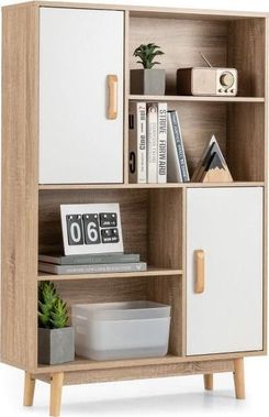 Costway Drewniany Kredens Z 4 Poziomami 80 X 24 119,5 Cm 11057782