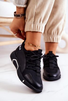 Sportowe Buty Sneakersy Wsuwane Czarne Marvene : Rozmiar - 37