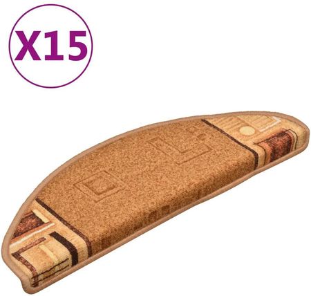 Vidaxl Samoprzylepne Nakładki Na Schody 15 Szt. Beżowe 65X21X4 Cm (322411)