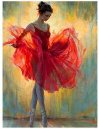 Lena Norimpex Diamentowa Mozaika Baletnica W Czerwonej Sukience 30X40Cm 7017 (NO1007017)