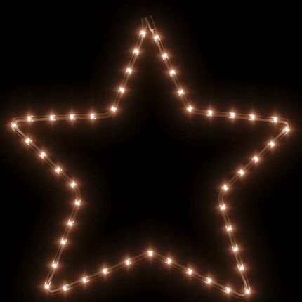 vidaXL Świąteczna Dekoracja W Kształcie Gwiazdy 48 Led Ciepła Biel (343292)