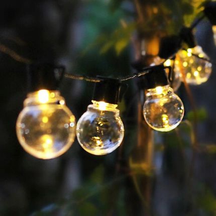 Girlanda solarna ogrodowa Led ciepła 20 LED 5m ciepłe kulki
