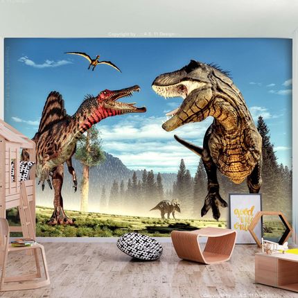 Fototapeta - Walka Dinozaurów 100x70 A0SXSFT1736