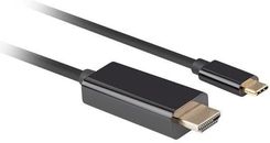KABEL USB-C(M)->HDMI(M) 0.5M 4K 60HZ CZARNY LANBERG