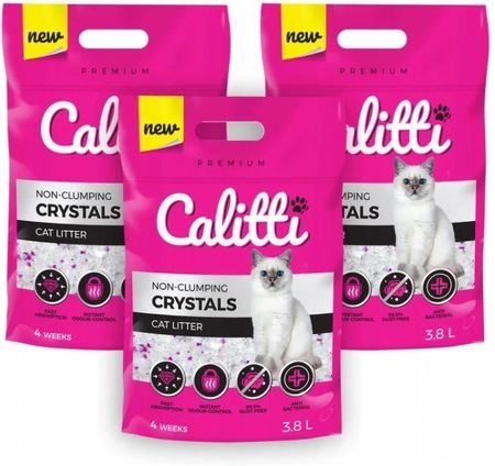 Calitti Crystals Żwirek Silikonowy Bezpyłowy 3X 3.8L