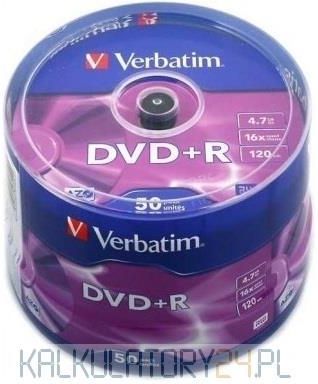 Verbatim DVD-R 4,7GB Azo x16 cake 50 szt