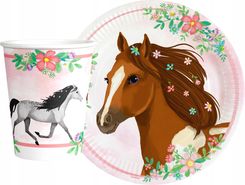 Zdjęcie Amscan Zestaw Talerzyki 23Cm Kubeczki Konie Koniki 7803 - Milicz