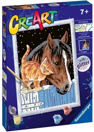Creart Malowanie Po Numerach Dla Dzieci Koń I Kotek (20217)