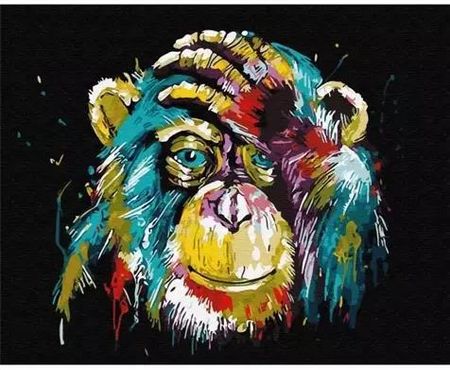 Twoje Hobby Malowanie Po Numerach Kolorowy Szympans 40X50Cm