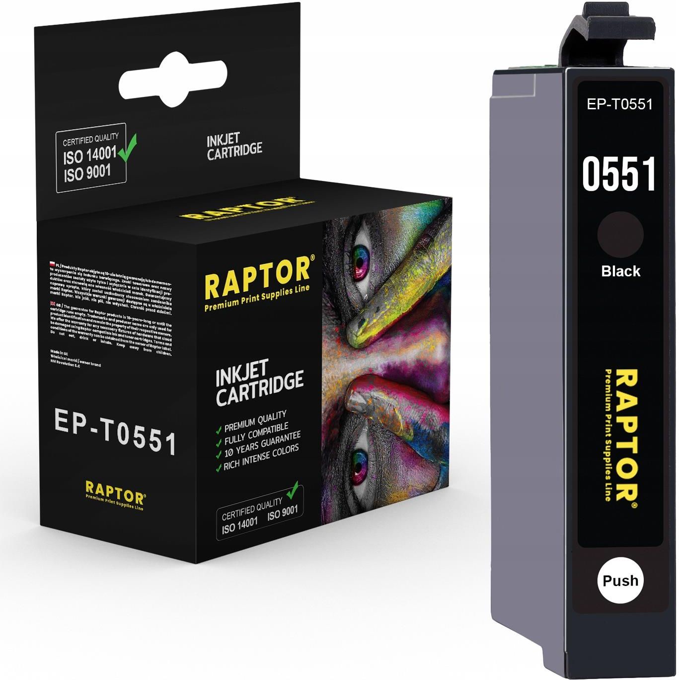 Tusz RAPTOR TUSZ DO EPSON STYLUS PHOTO RX425 RX520 R245 T0551 do ...