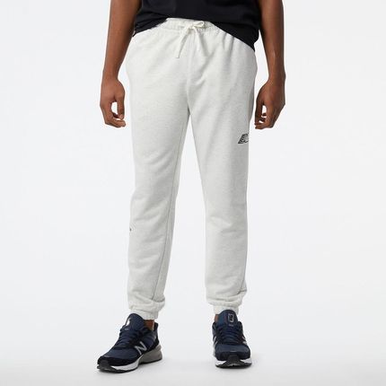 Męskie Spodnie New Balance NB Essentials Magnify Fleece Jogger Nbmp23504Sah – Biały